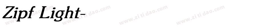 Zipf Light字体转换
